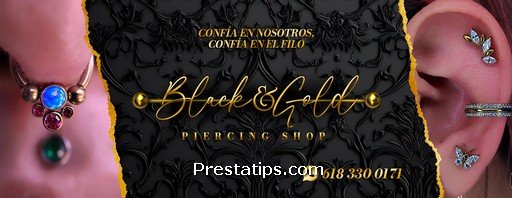 Black and Gold Piercing Shop