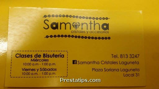 Samantha Cristales Laguneta Bisuteria